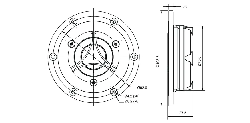 SB Acoustics Satori TW29BN-8 tweeter berillio 8 ohm