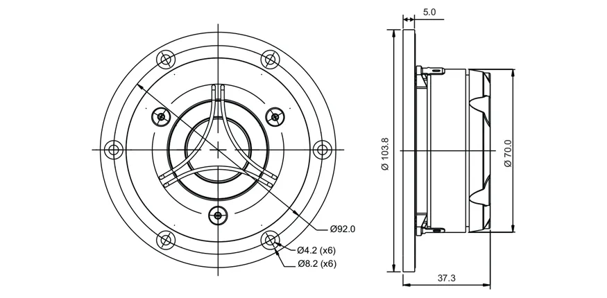 SB Acoustics Satori TW29B-B tweeter berillio nero