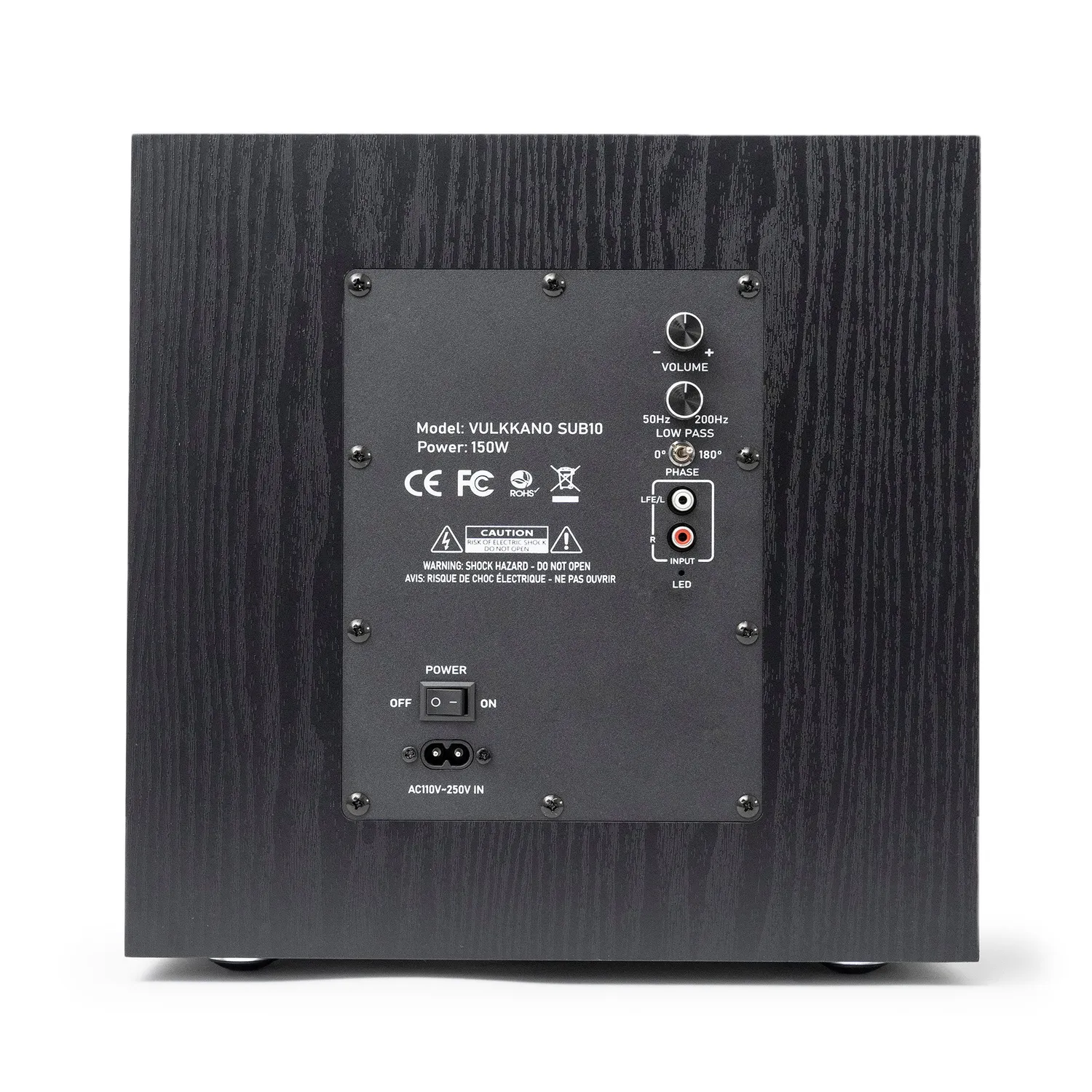 Vulkkano SUB10 Subwoofer Attivo 10" Nero 150W