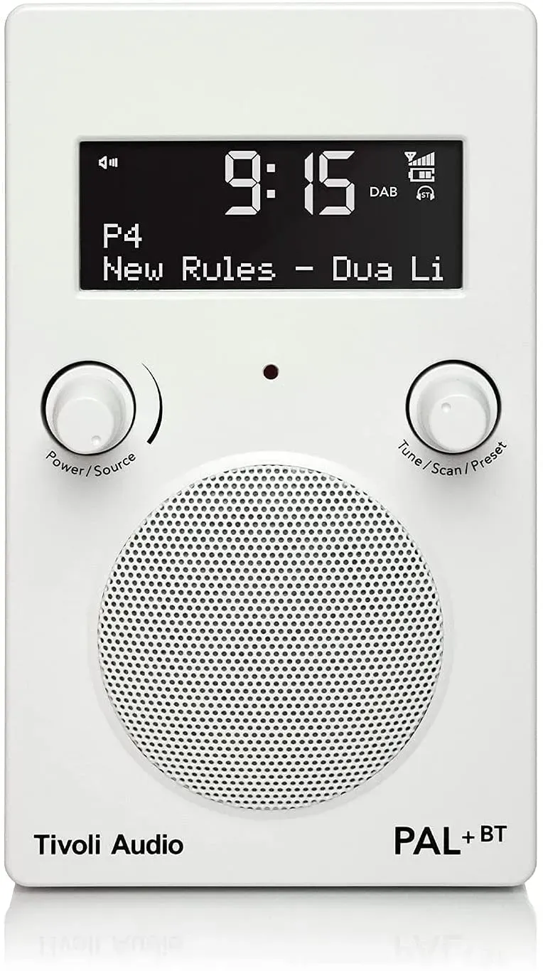 Tivoli Audio PAL+ BT Radio Bluetooth Bianca Portatile Resistente