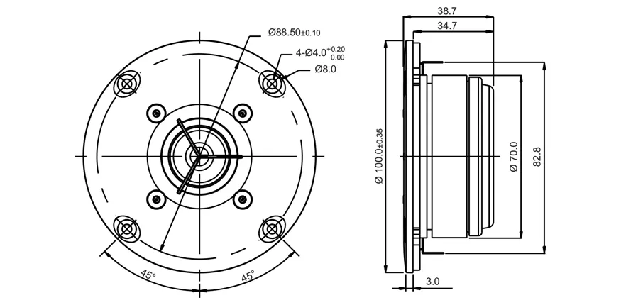 SB Acoustics SB26ADC-C000-4 tweeter alluminio 4 ohm