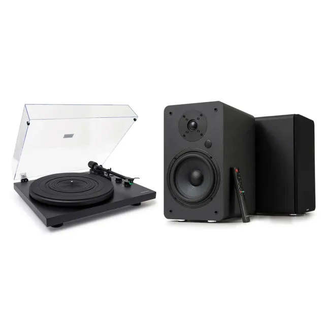 VULKKANO TD20 + A6 ARC kit giradischi e casse marrone
