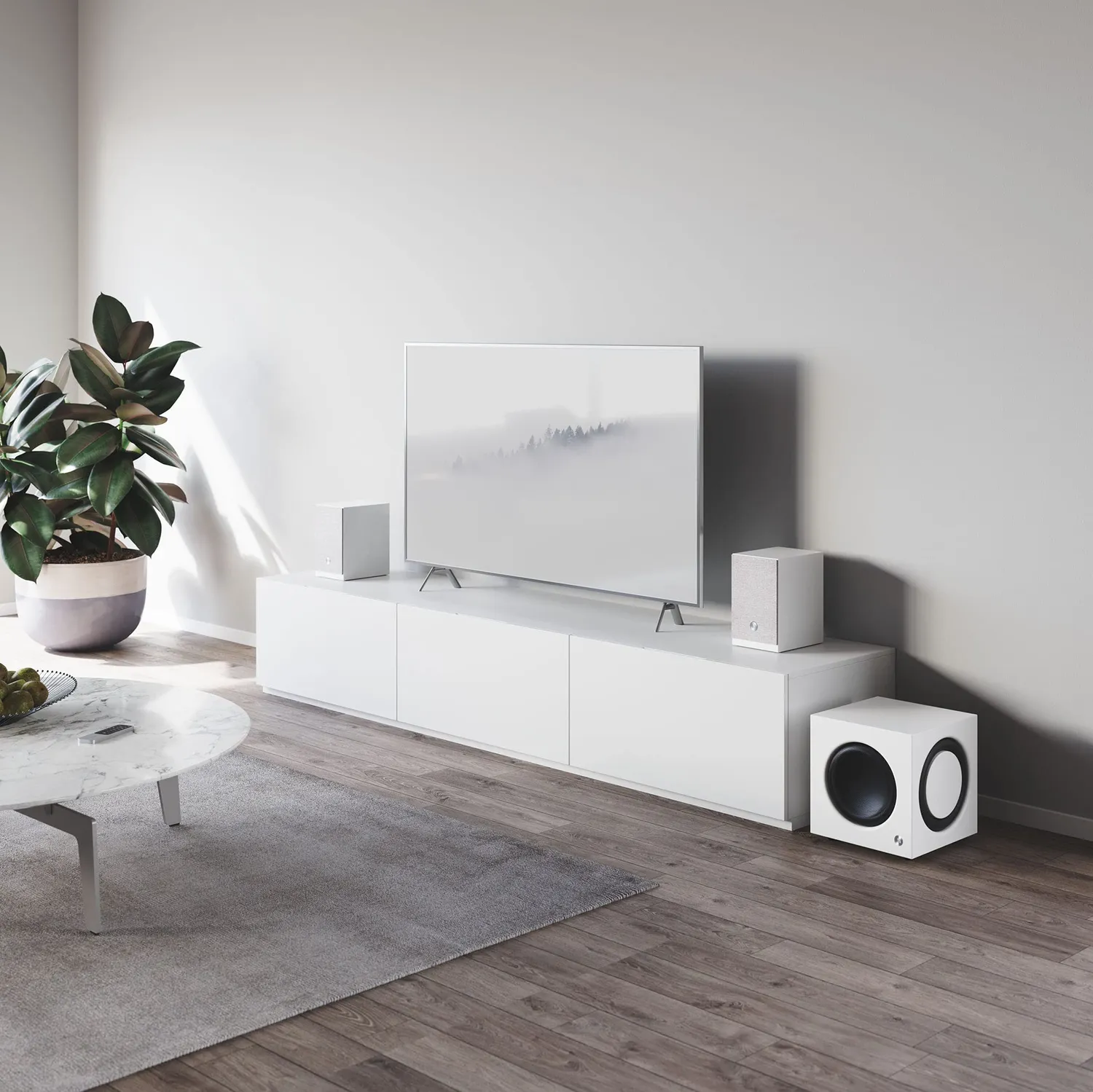 Audio Pro SW-10 subwoofer attivo bianco con cavo 200W
