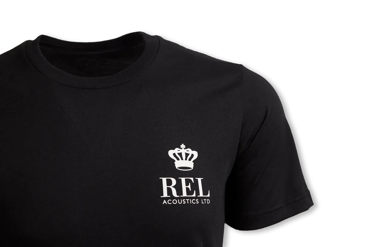 REL Acoustics Crown maglietta cotone nero organico