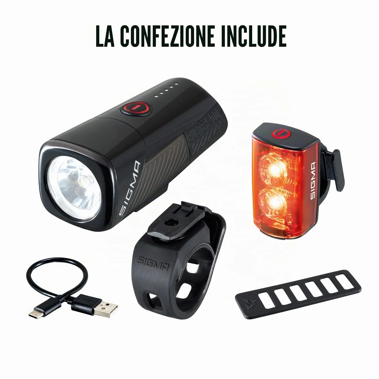 Sigma Sport Buster 400+RL 80 kit luci bici LED 400 lumen